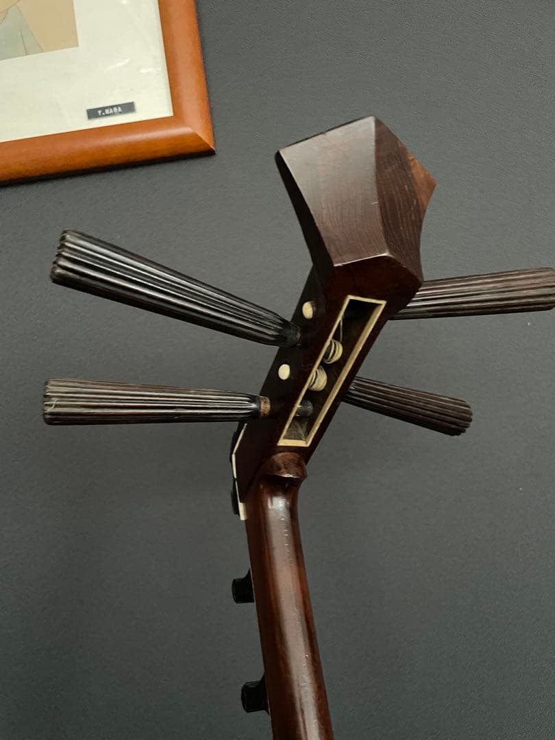 珍品　希少　美品　筑前　四弦五柱 琵琶　筑前琵琶　和楽器