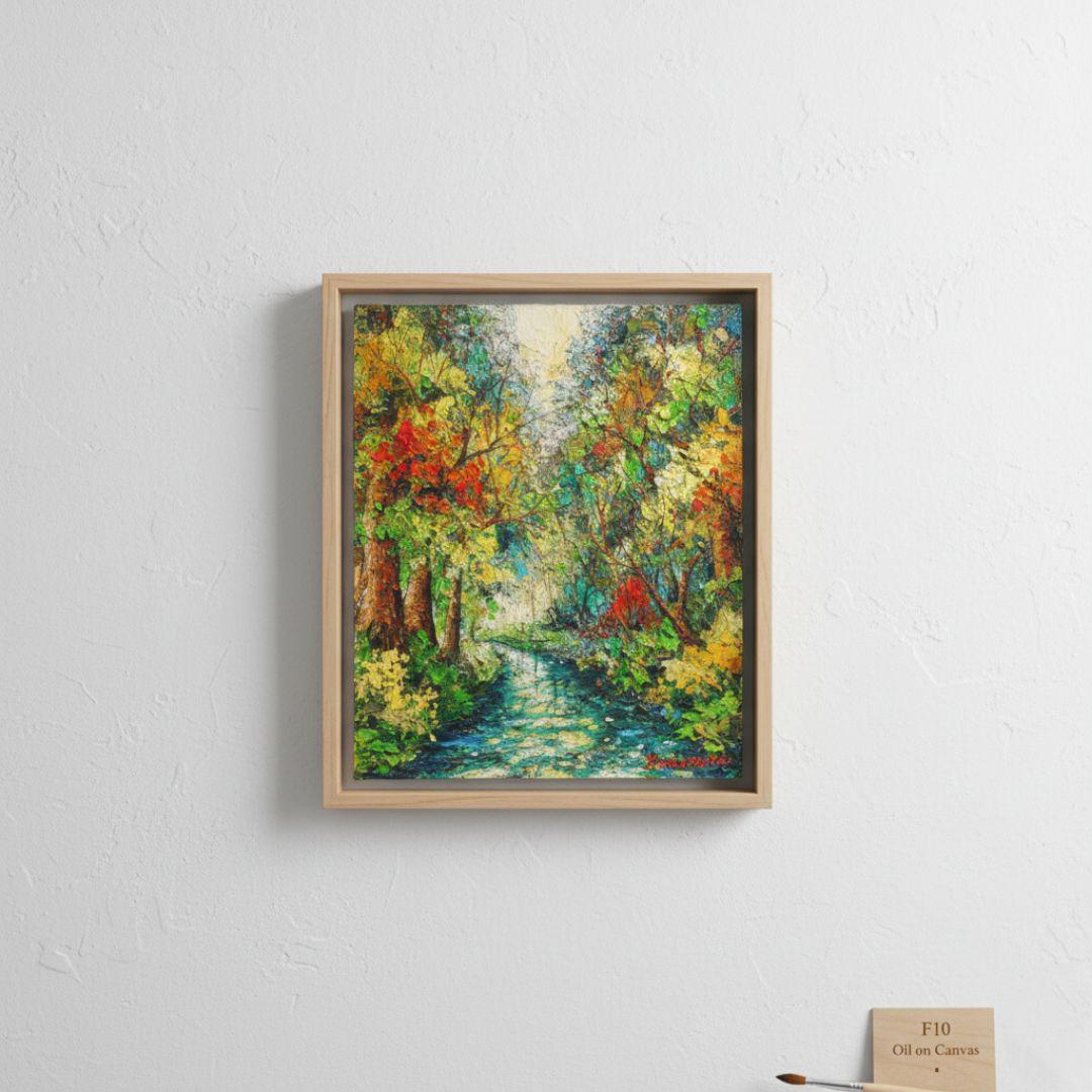 油絵 油彩 油彩画 絵 絵画 【色彩の森】