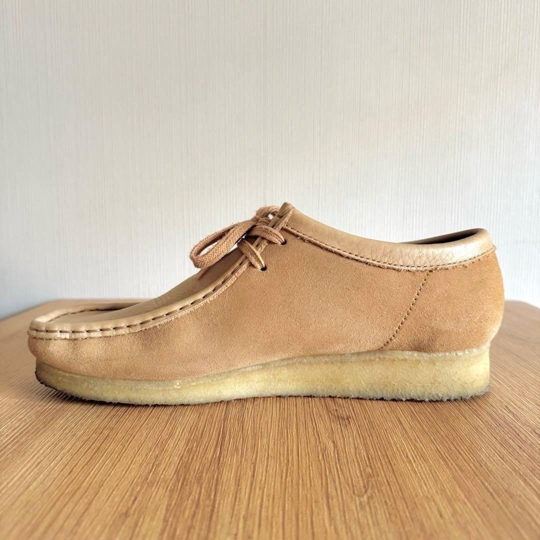 クラークス ワラビー ベージュ UK8.5 26.5cm レザーシューズ 本革