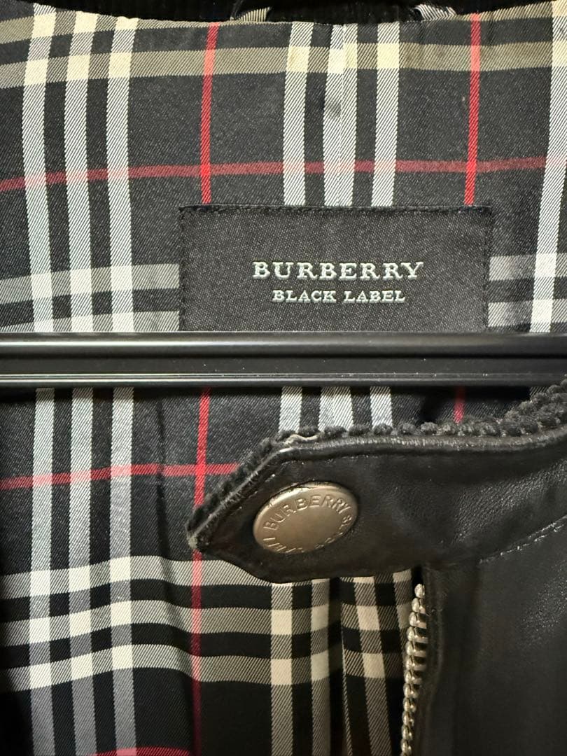 BURBERRY BLACK LABEL レザーライダースジャケット Lブラック