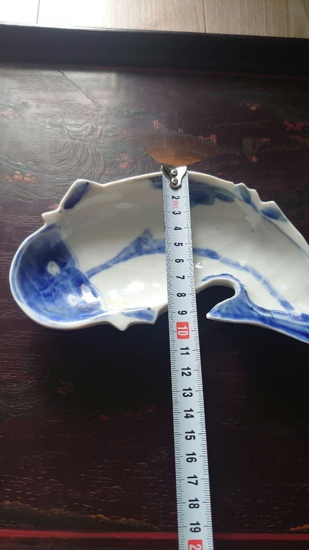 魯山人写 染付 鯰形 向付 5客 鯰形変形向付 箱なし