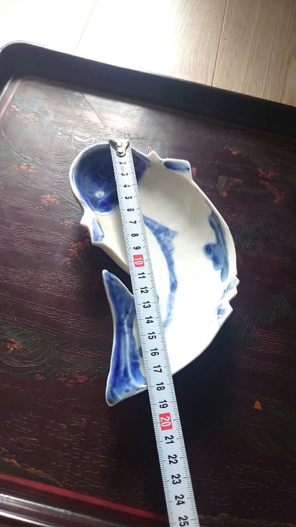 魯山人写 染付 鯰形 向付 5客 鯰形変形向付 箱なし