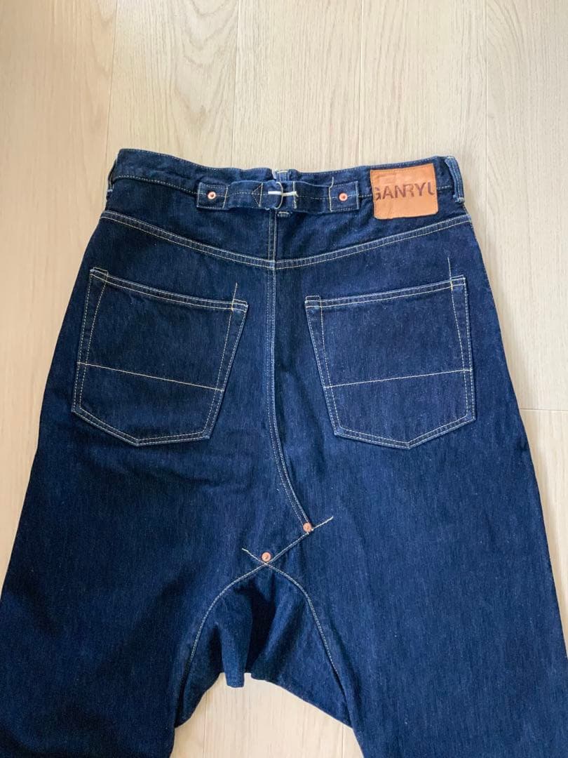 コムデギャルソンガンリューサルエルパンツ ダークデニム