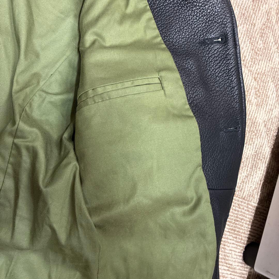 レザーコート　レザージャケット　シープスキン　サックコート　ディアスキン L