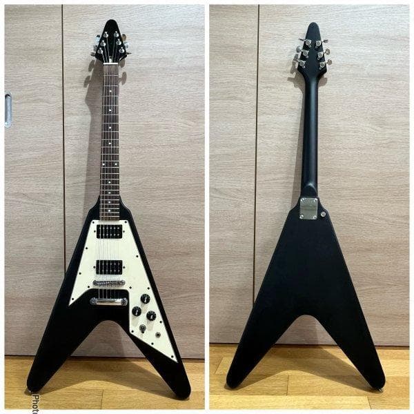 t*i様 フライング V タイプ FV メーカー不明 再塗装 マッドブラック 入