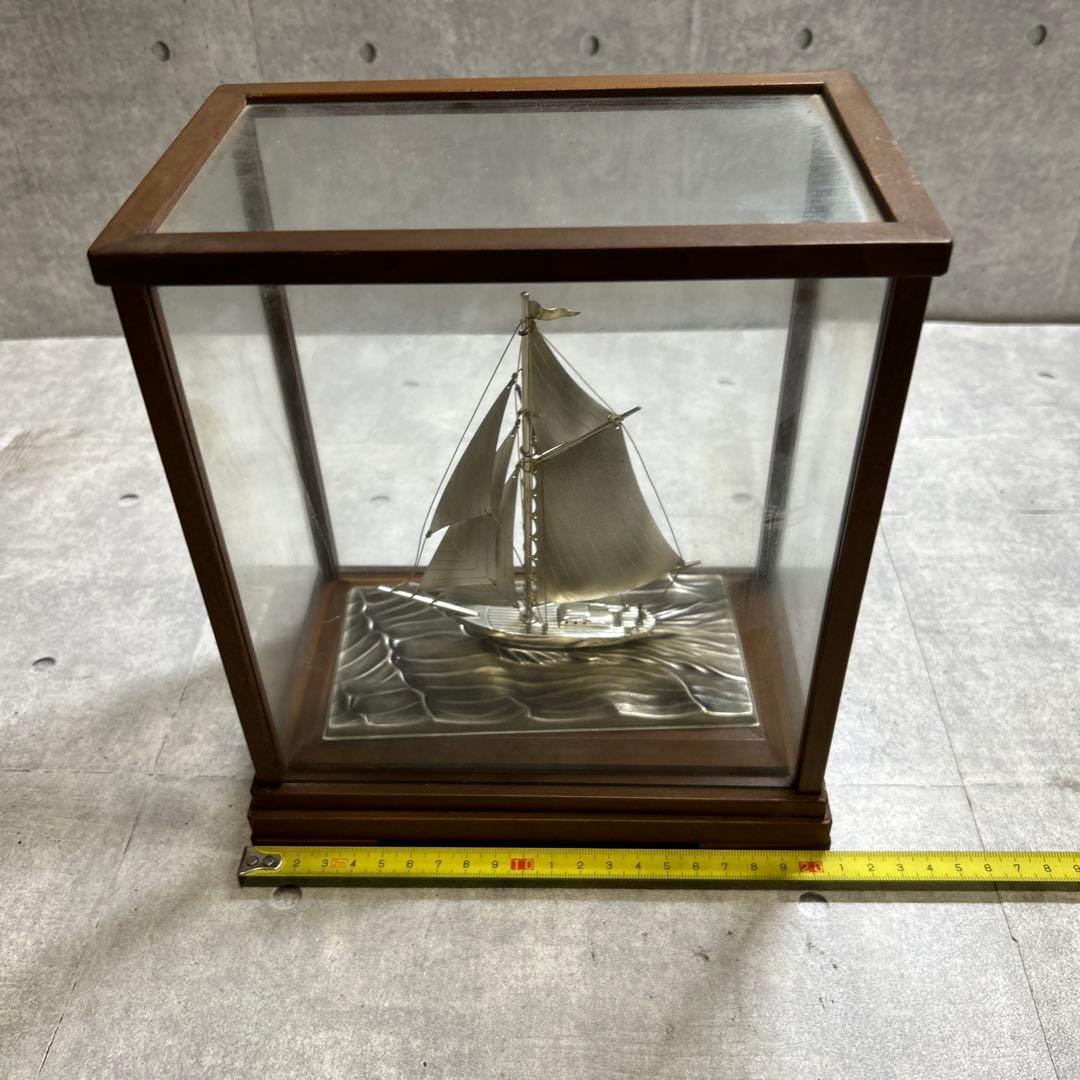 関工芸 銀製船置物 ヨット 帆船 SILVER960 刻印あり