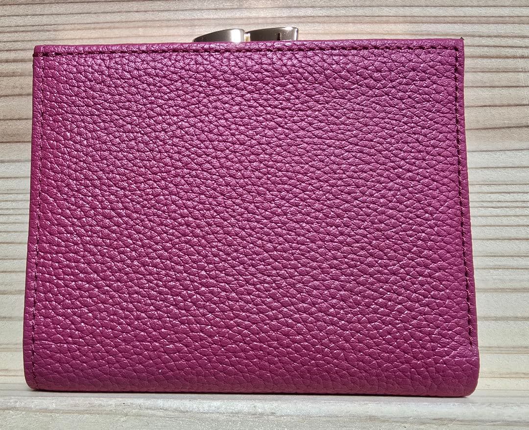 皇居　財布　がま口　ローズピンク