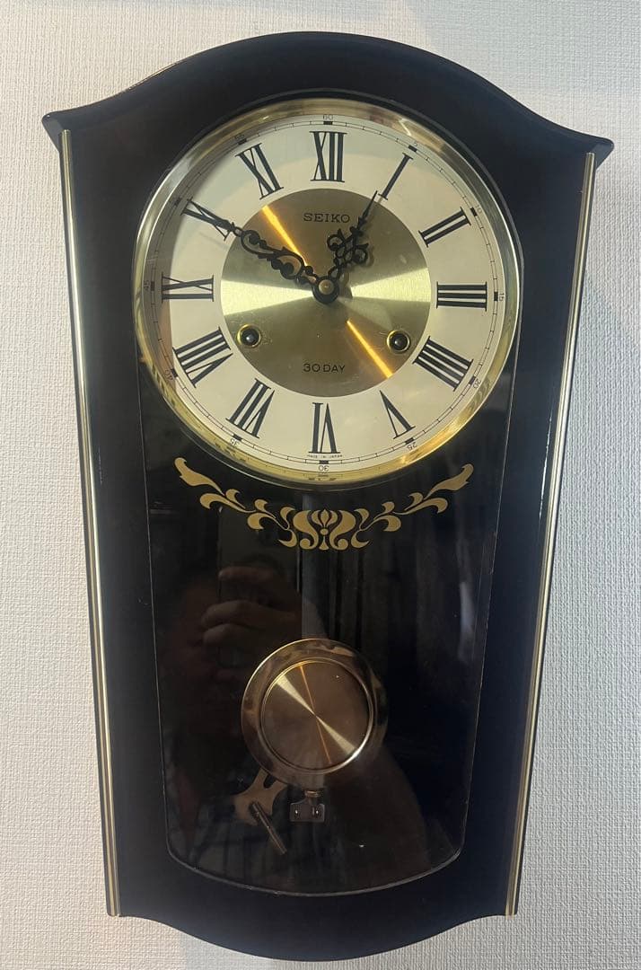 SEIKO精工30DAY 振り子時計ゼンマイ掛け時計柱時計ボンボン時計昭和レトロ
