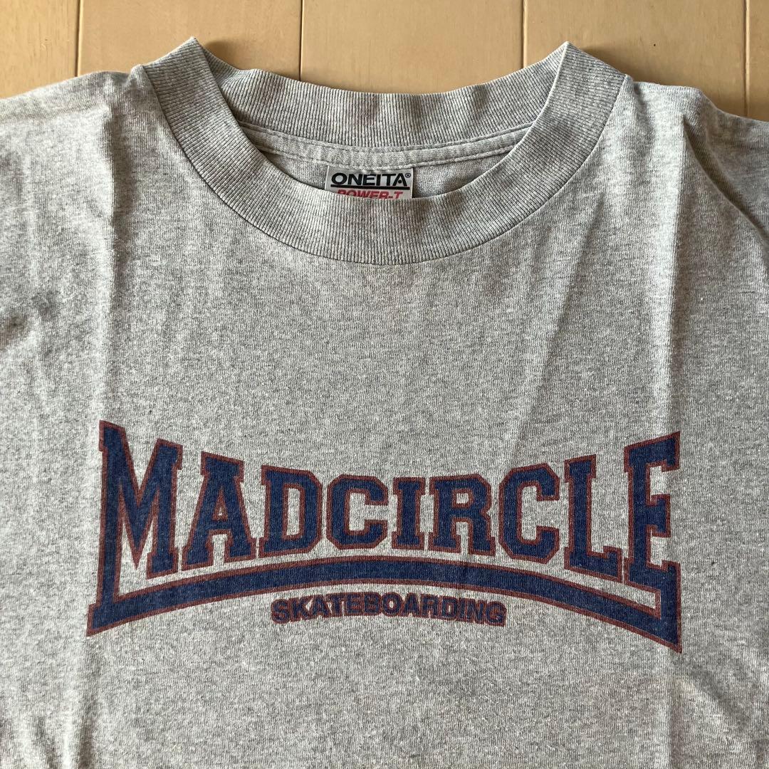 90s ONEITA Tシャツ　mad circle skateboard