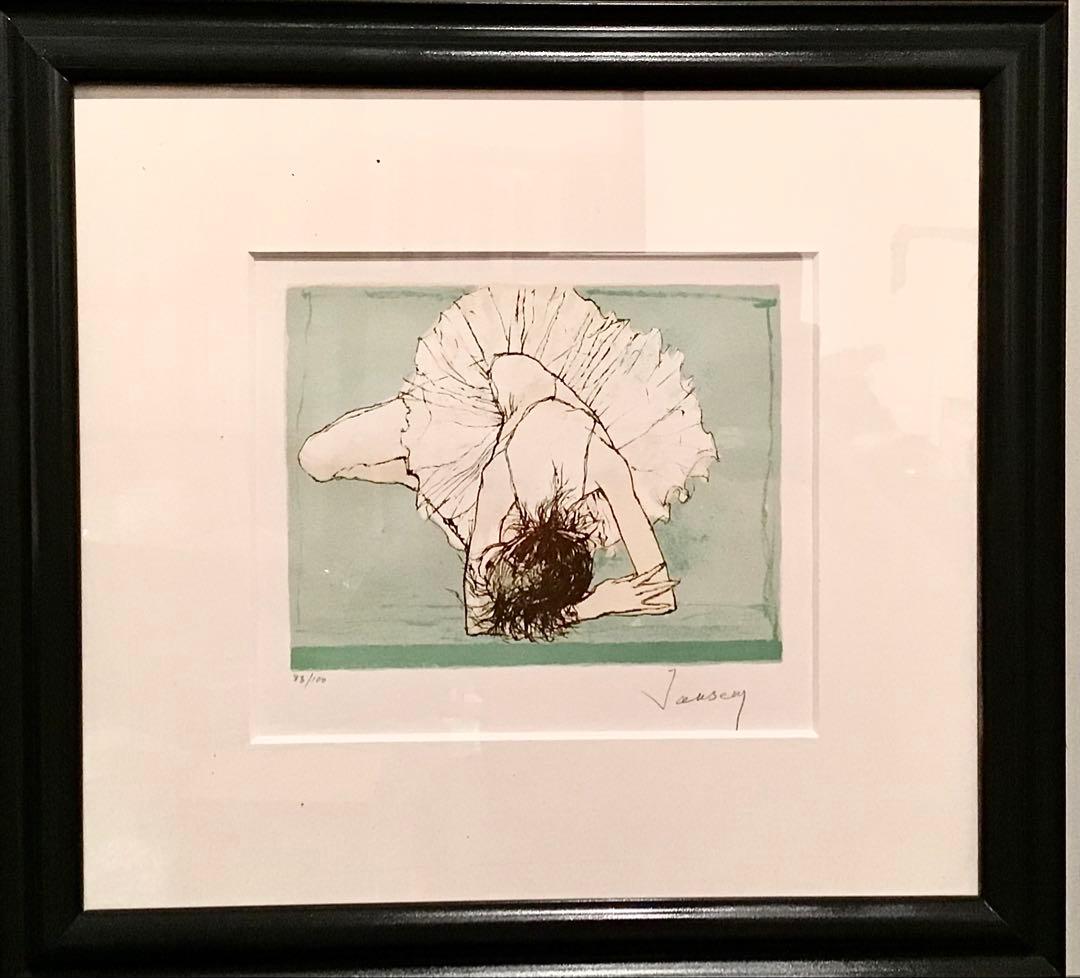 値下げ❣️「Jean Jansey」バレーリーナ リトグラフ