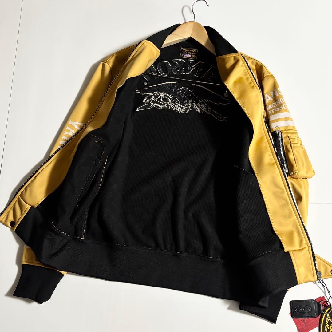 新　VANSON　バンソン　マスタード　ライダースジャケット　L