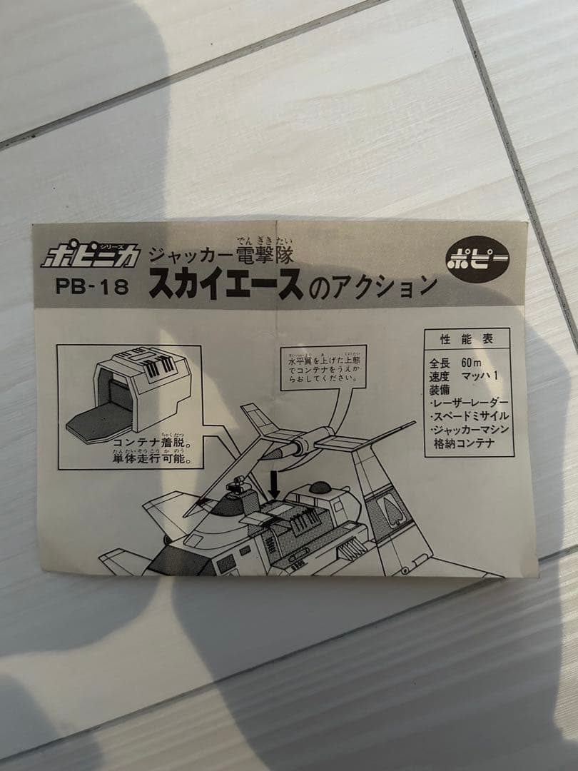 【ビンテージ】ポピー ポピニカ PB-18 ジャッカー電撃隊 スカイエース　箱付