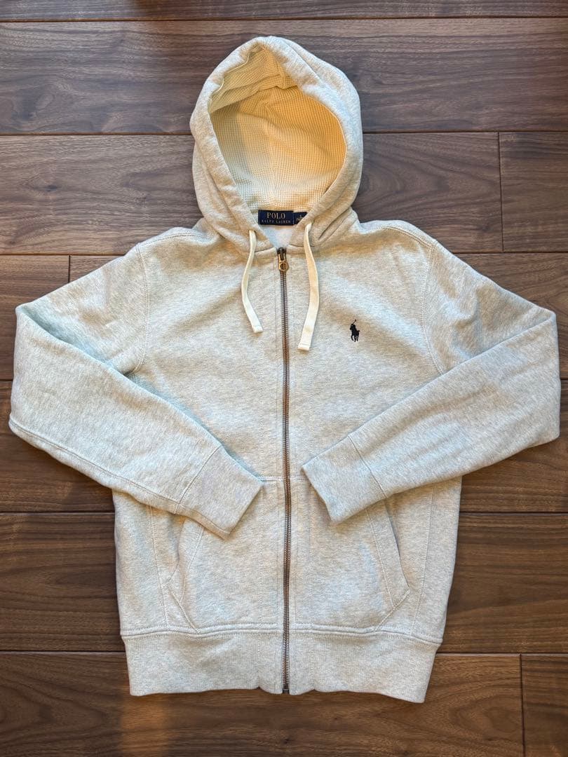 【美品】Polo Ralph Lauren グレー フルジップパーカー Sサイズ