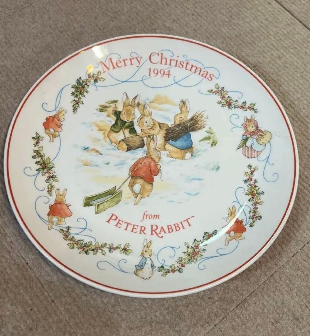未使用　ウェッジウッド　ピーターラビットクリスマスプレート