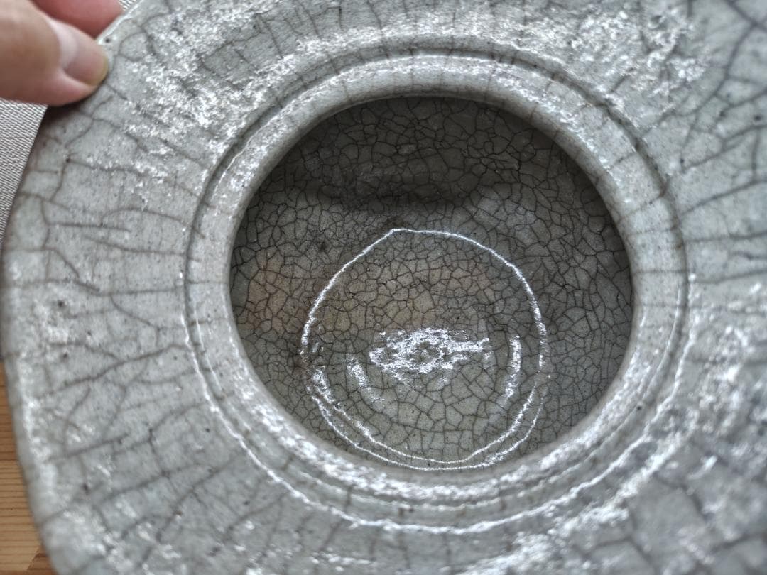 送料込【逢絢亭】茶道具 水指 大樋焼 白釉 裏千家書付 大樋年雄 共箱入り