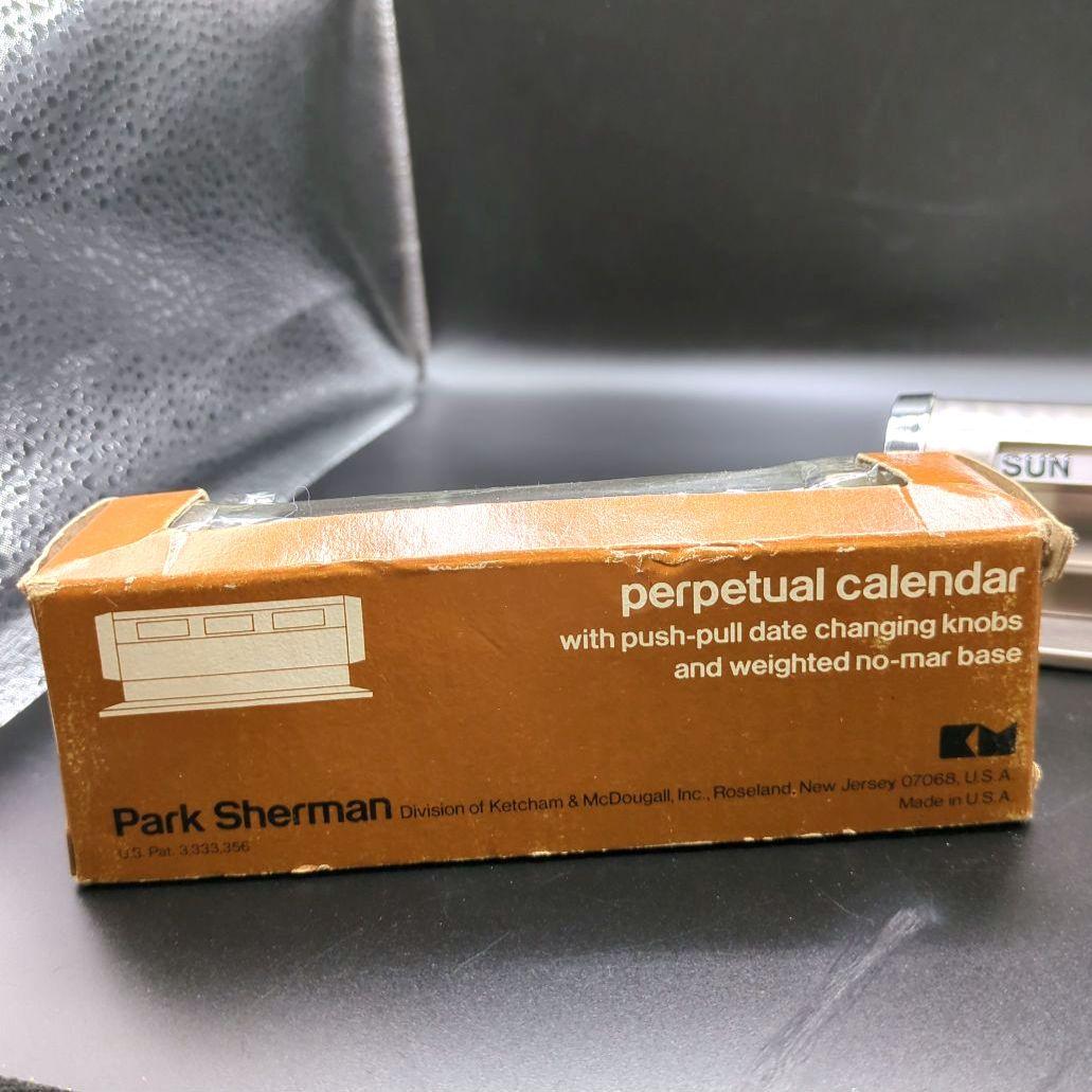 パークシャーマン 卓上デスクカレンダー ヴィンテージ レトロ 箱付き