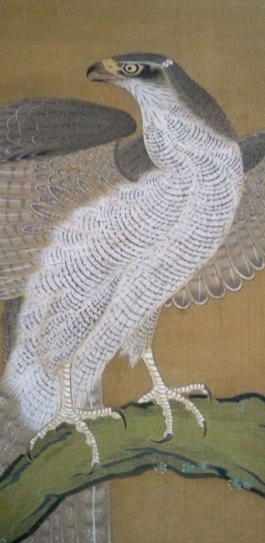 徳川綱吉(五代将軍)の直筆絹本掛け軸箱書きあり