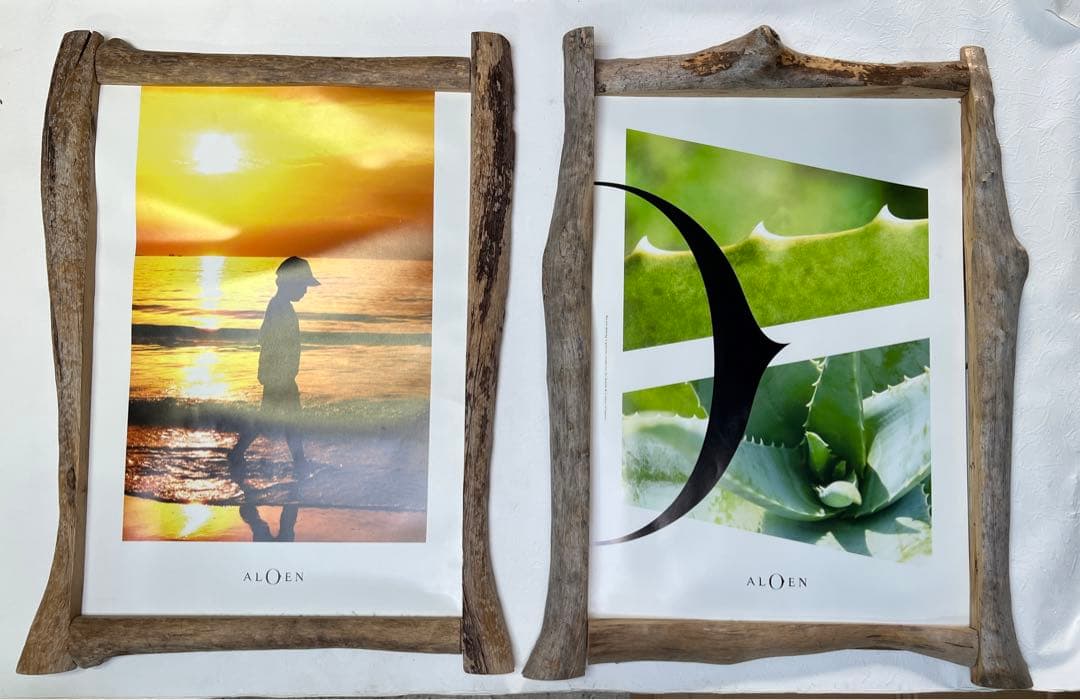 流木風額縁2セット★マングローブ風　額縁　アート