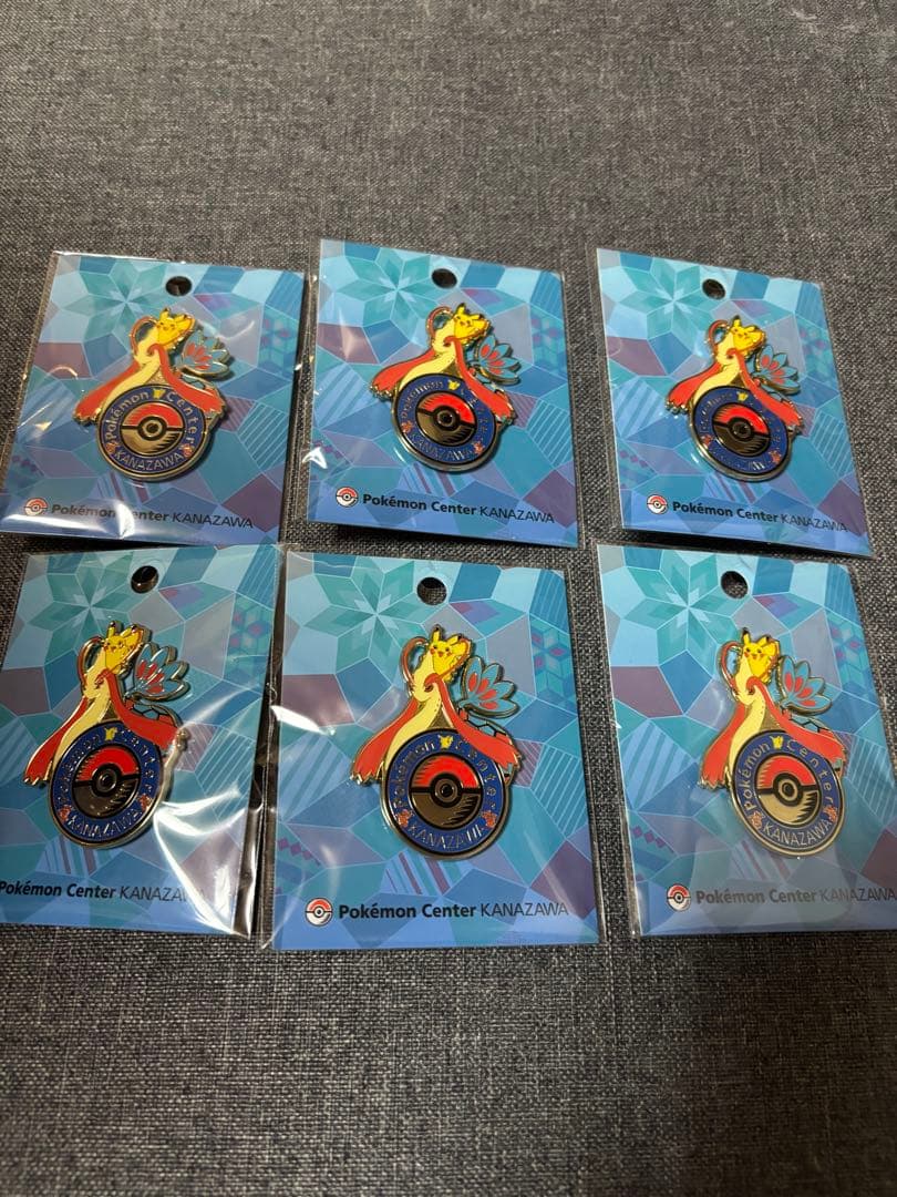 ポケモンセンター　金沢　限定　ミロカロスロゴピンズ　6個セット