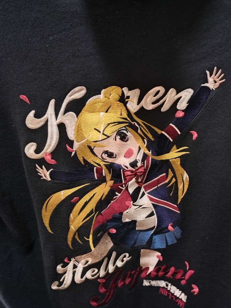 九条カレン 刺繍ジップパーカー [ハロー！！きんいろモザイク] Lサイズ