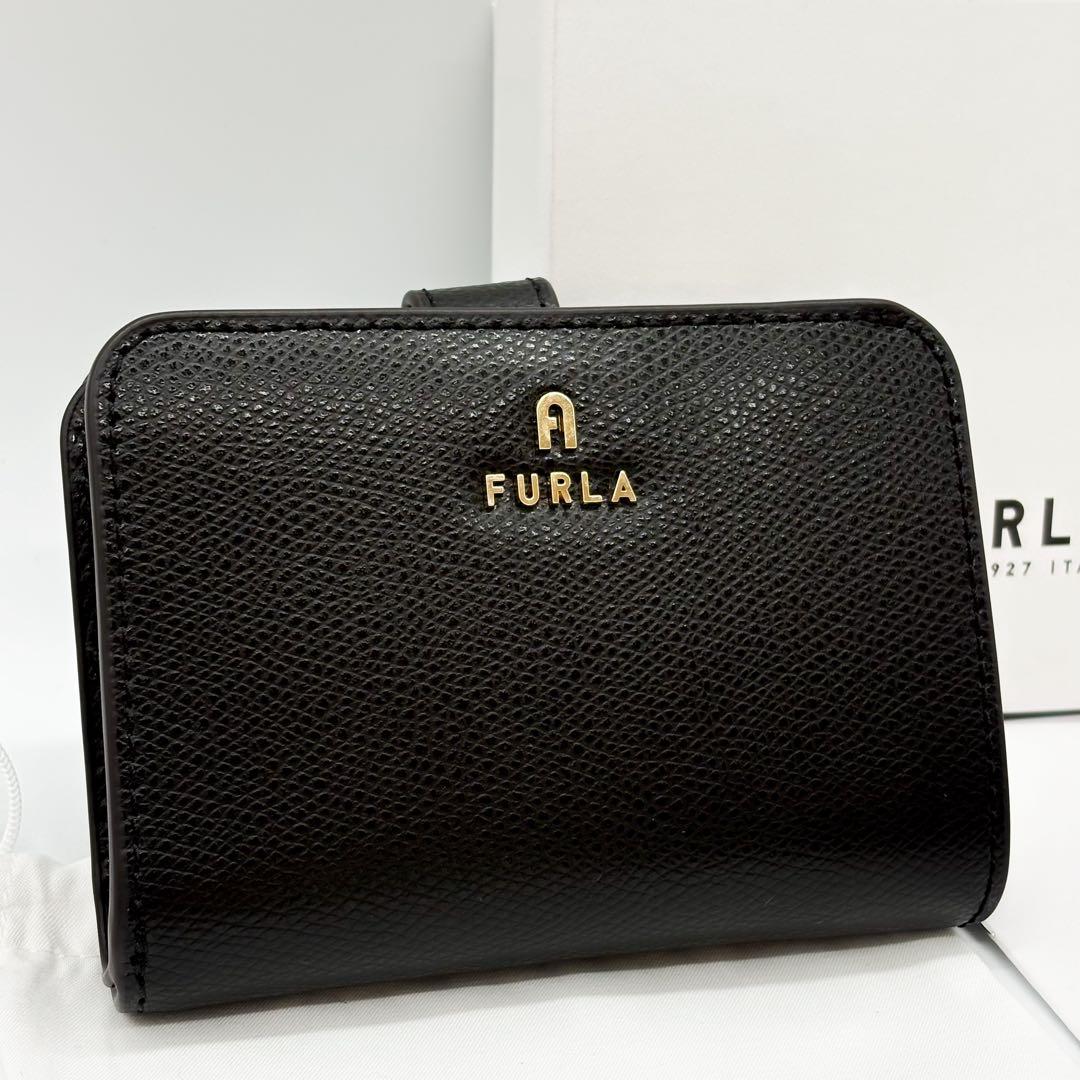 ♡新品未使用♡ フルラ FURLA 2つ折り財布 ブラック