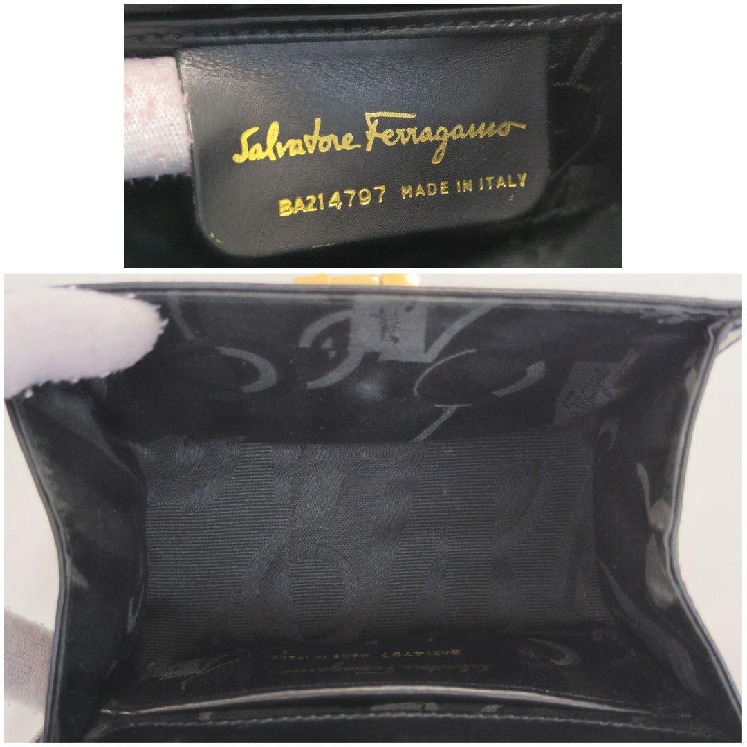 【極美品】 Ferragamo ガンチーニ ミニ ショルダーバッグ 保存袋付き