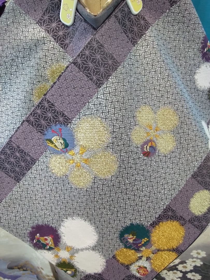 振袖フルセット、正絹振袖成人式、半襟重ね衿帯揚げ帯締め、唐織袋帯襦袢、ガード加工