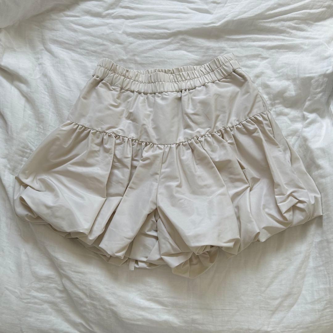 ロージーモンスター　バルーンキュロット　パールホワイト