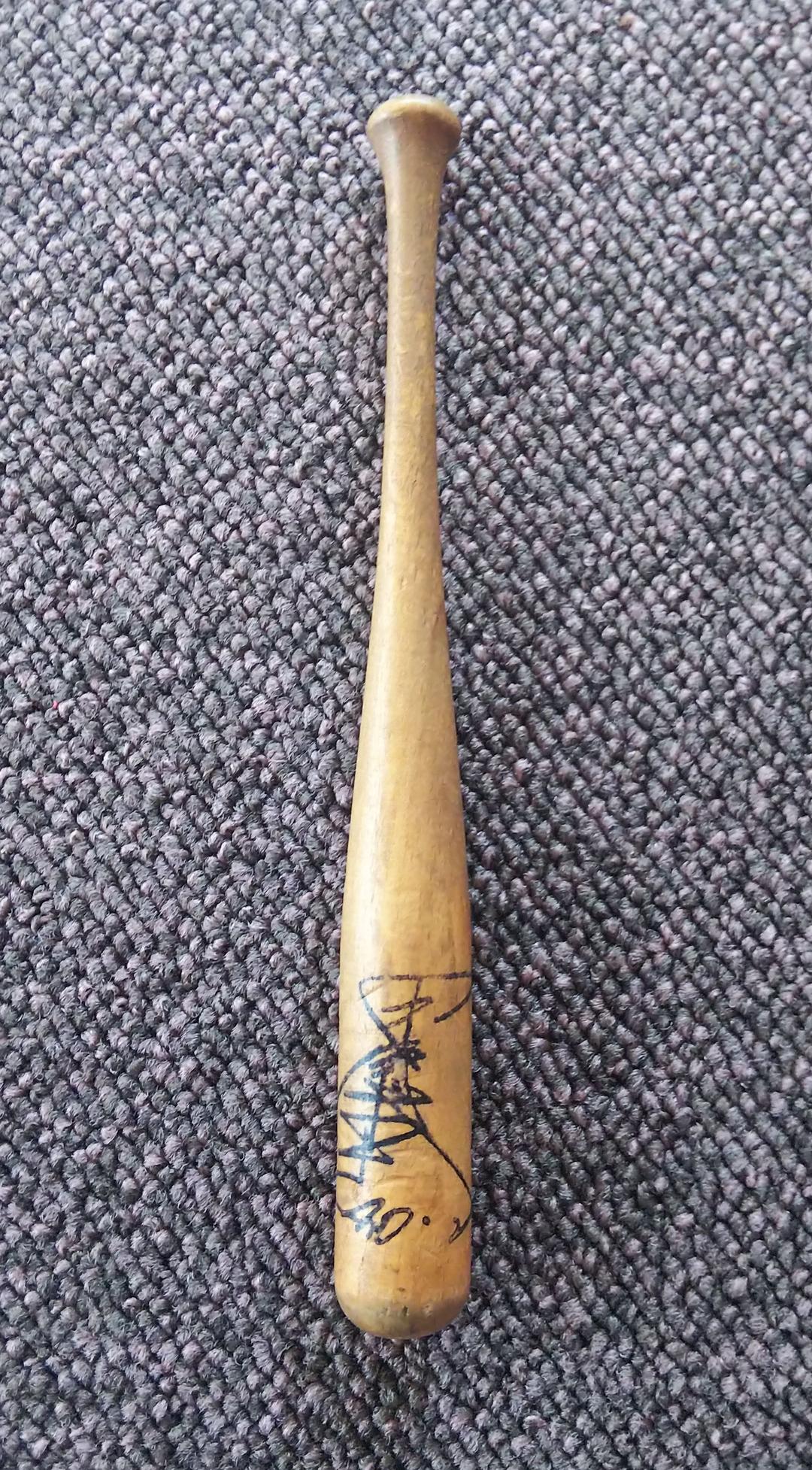 【希少】カルビープロ野球チップス 中日ドラゴンズ 田尾安志サイン入りミニバット