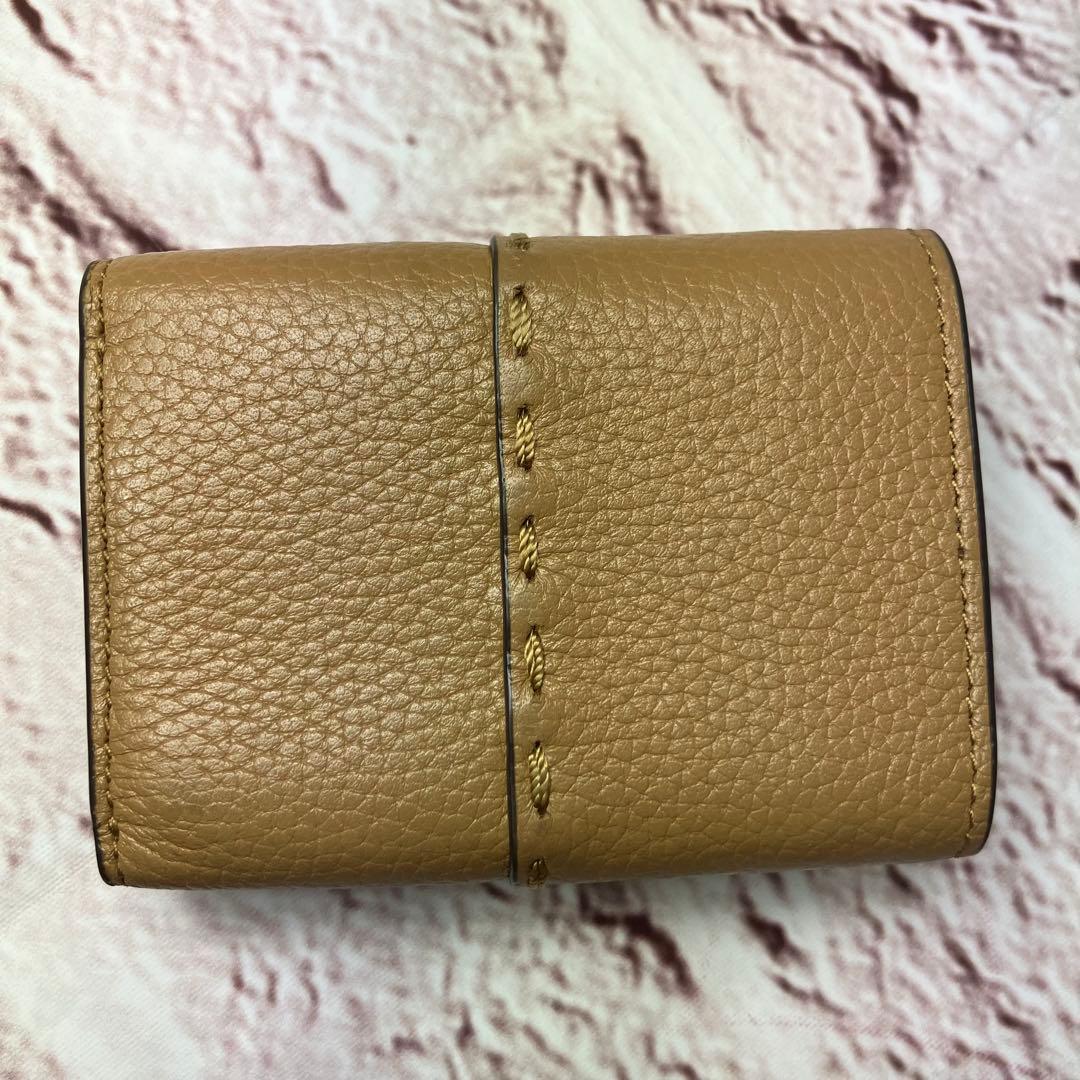 極美品✨トリーバーチ 三つ折り財布 マックグロー シボ革 レザー ステッチ