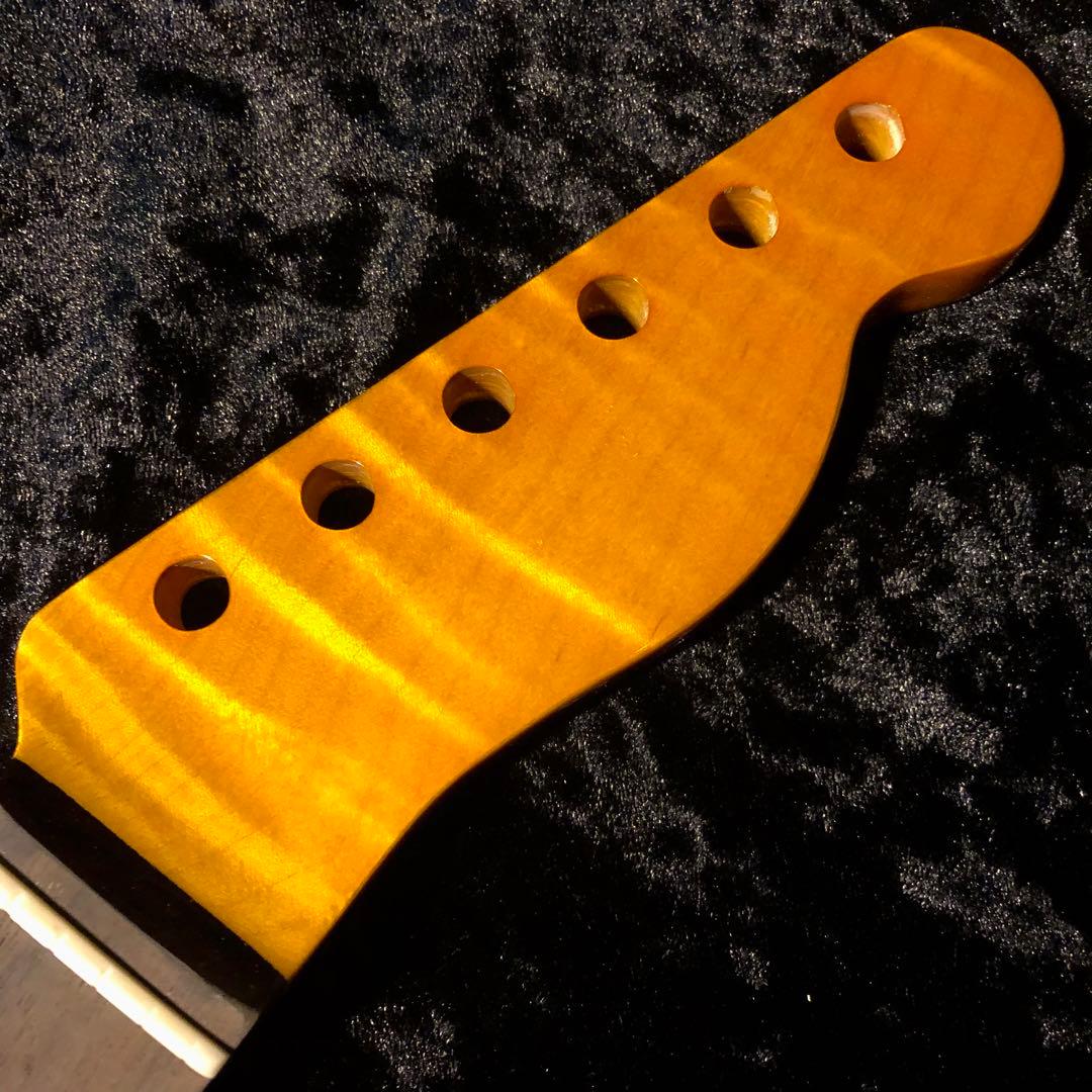 カナダ産フレイムメイプル　エレキギター ネック　テレキャスター ローズウッド