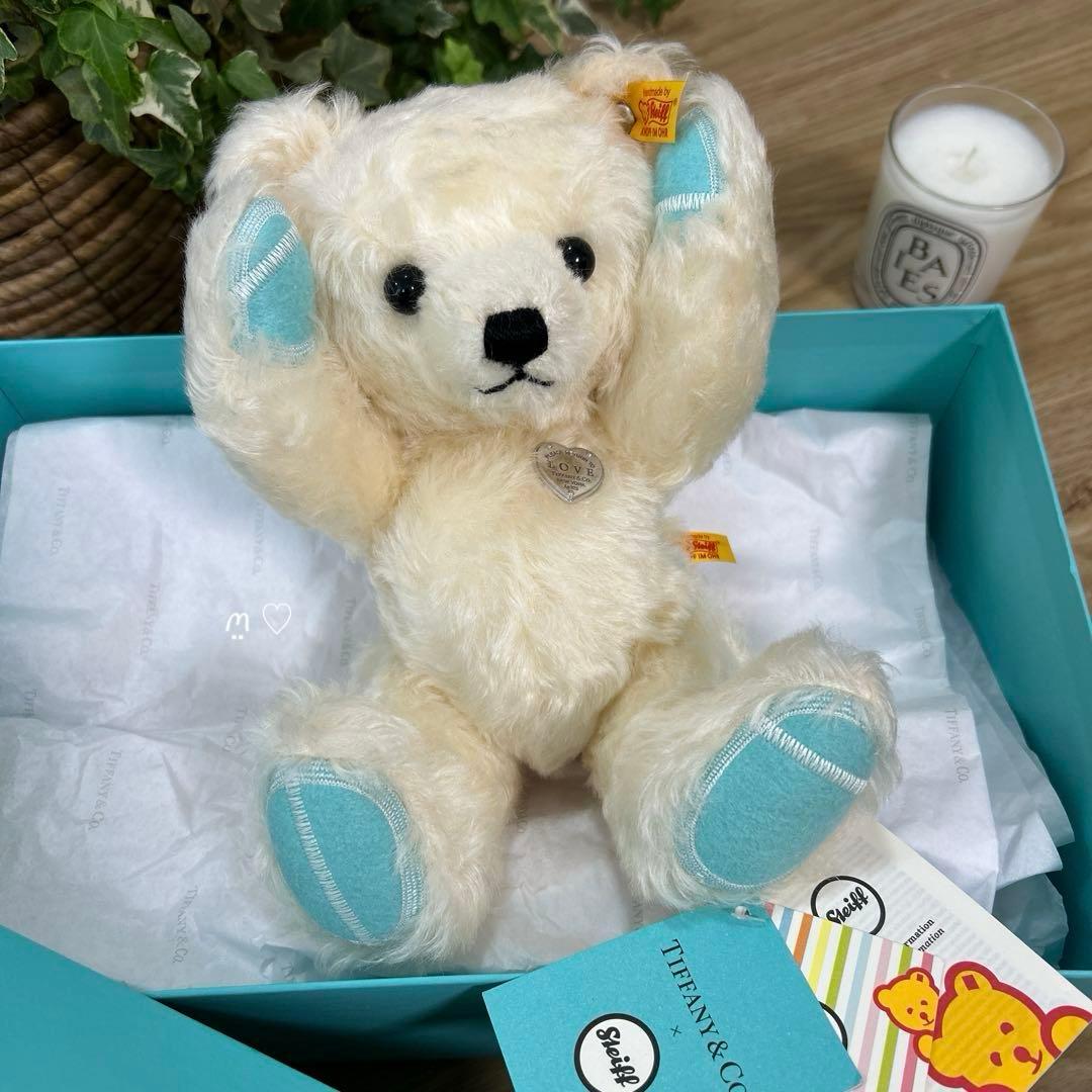 リターントゥティファニーラブテディベア　シュタイフコラボ　ホワイト　ぬいぐるみ