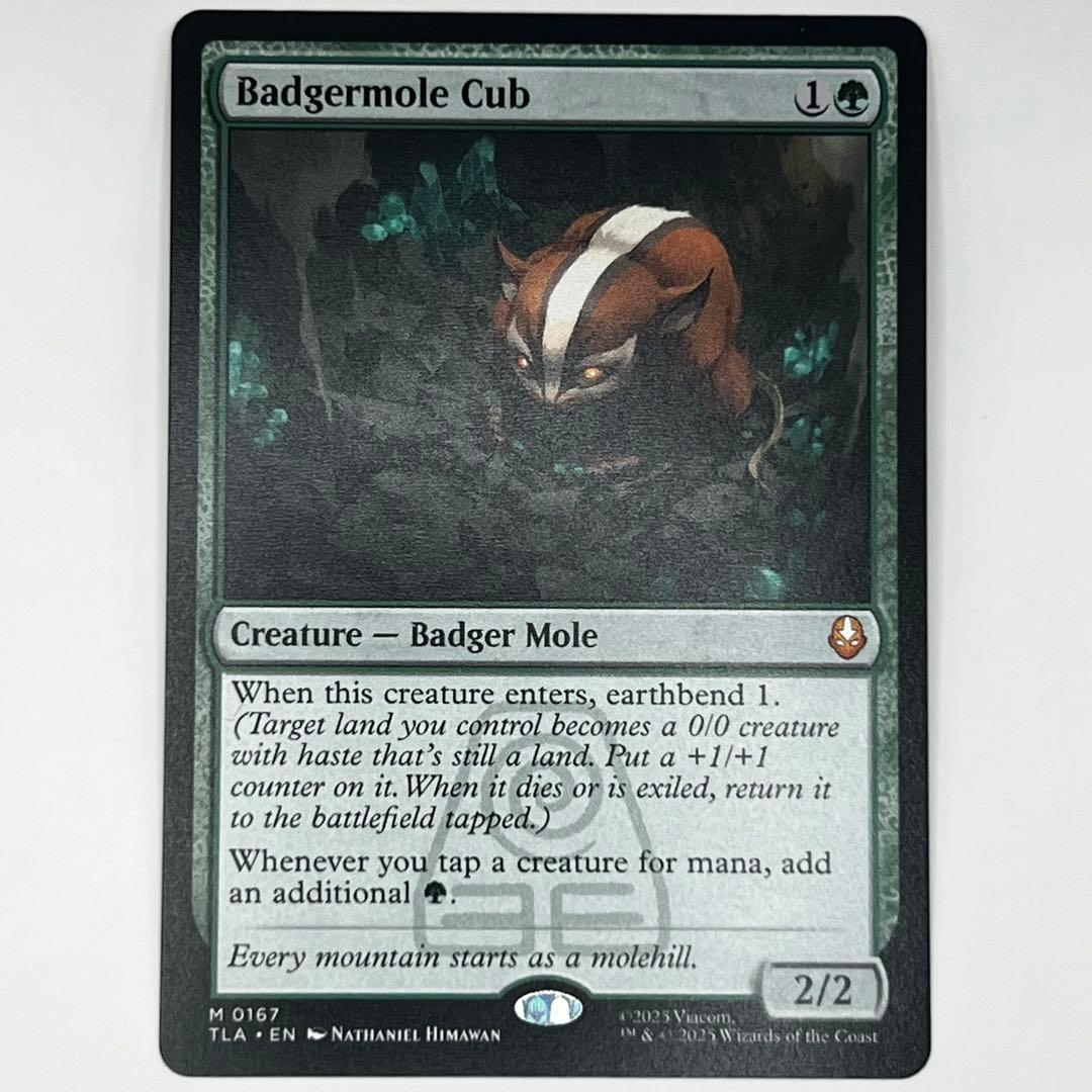 MTG アナグマモグラの仔/Badgermole Cub 通常 英語1枚TLA