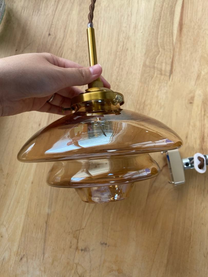 インターフォルム Linne（リネー）ペンダントライト アンバー LED電球付き