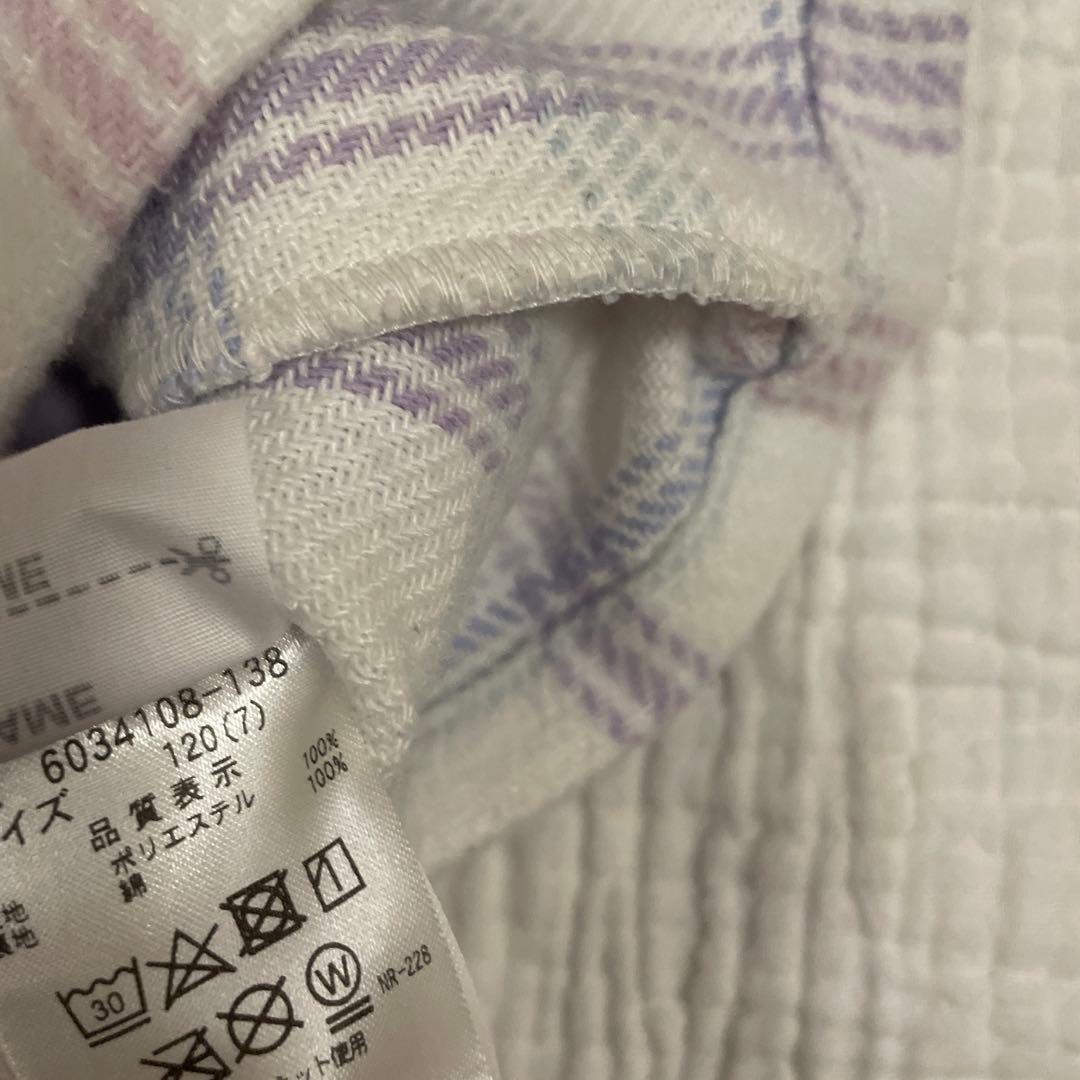 メゾピアノ 短丈セーラープルオーバー＆長袖プチハイネック スカパンセット120