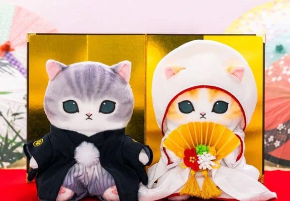 （おまけ大量！）２箱未開封！mofusand 受注和装ウェディングペアぬいぐるみ