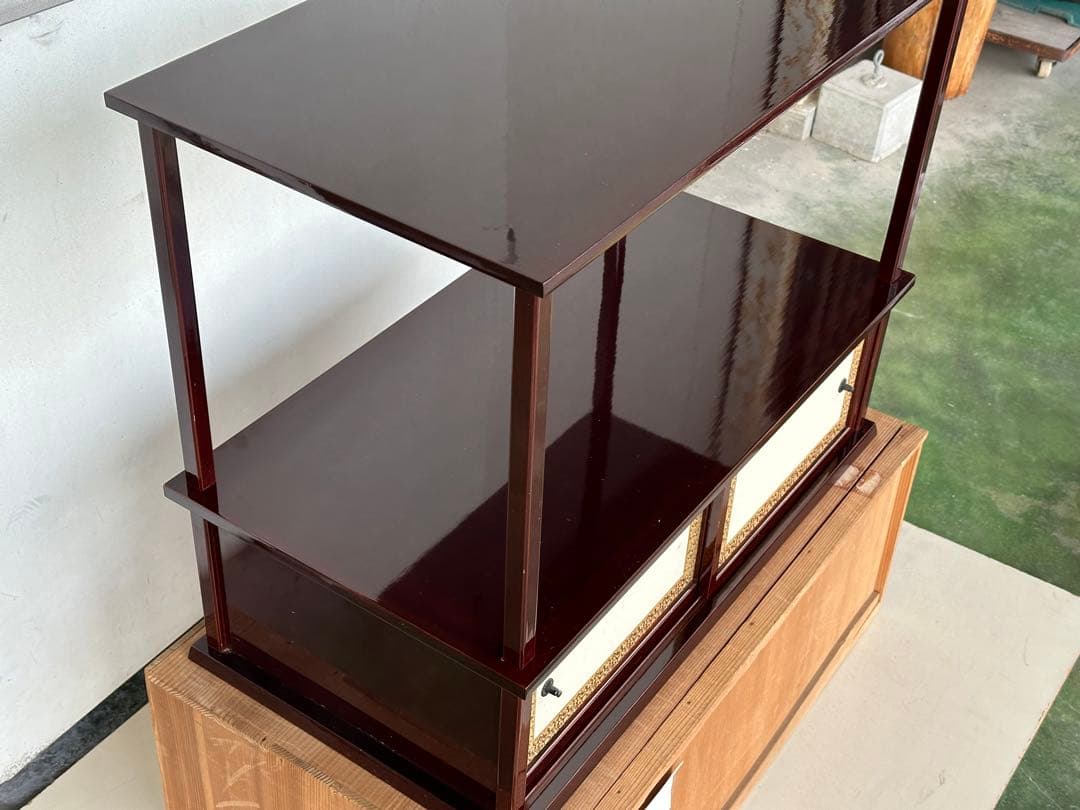 a453 送料無料 組立式 紹鴎棚 木製 漆器 茶道具