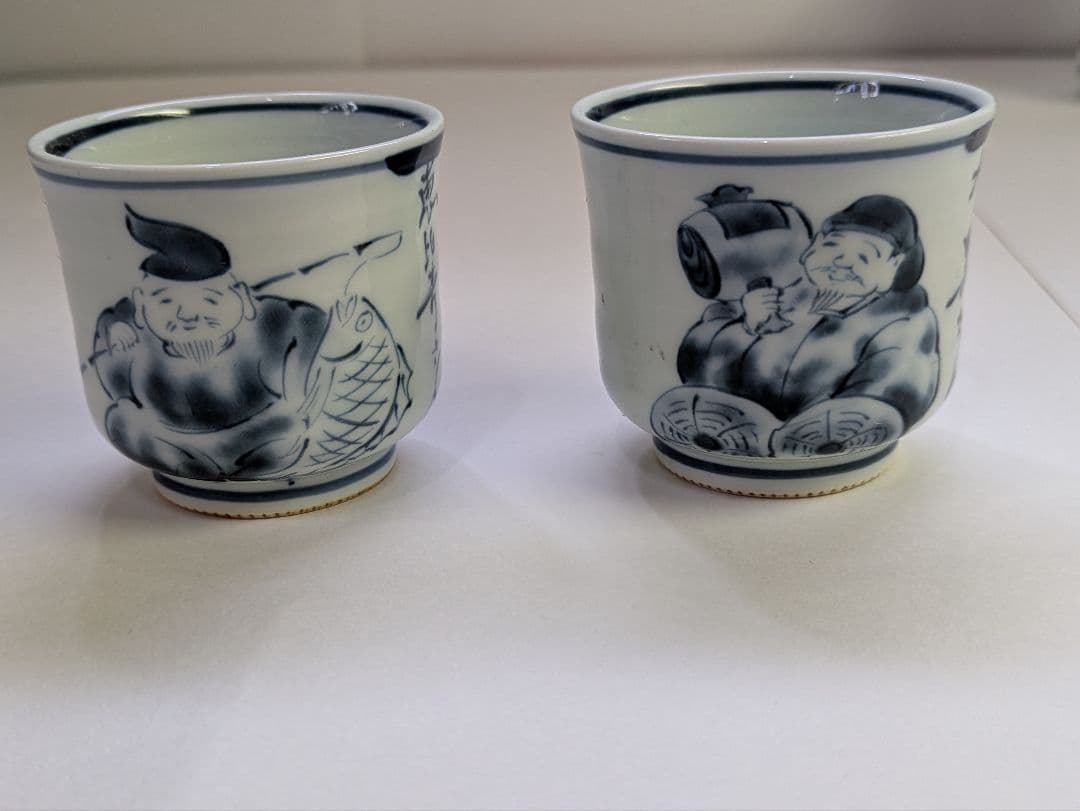 有田焼、其泉、マグカップ、ビヤマグ、ぐい呑2対4客、銘「其泉」有、箱無