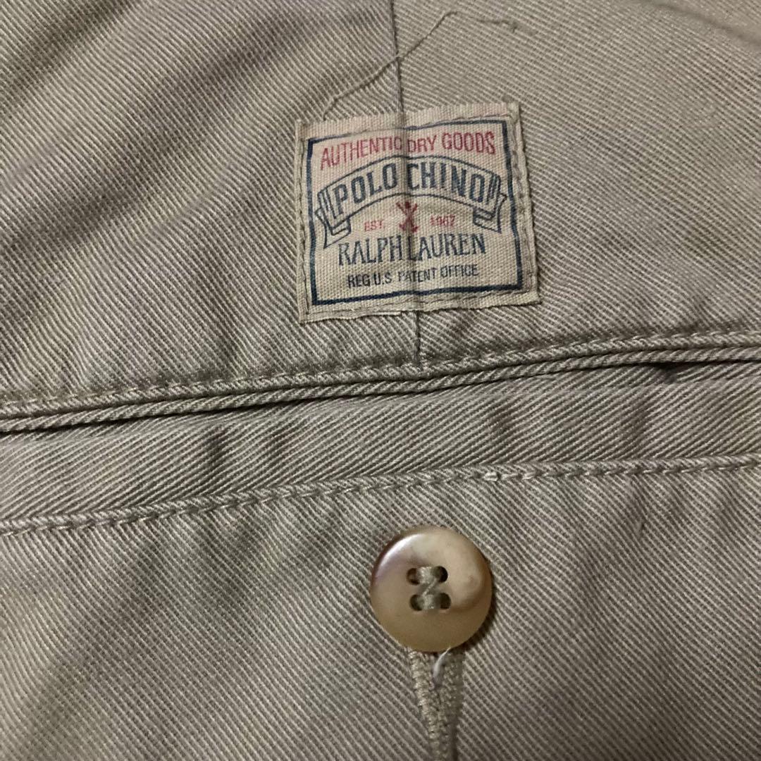 90s USA製 RalphLauren ワイド ツータック チノパン ポロチノ