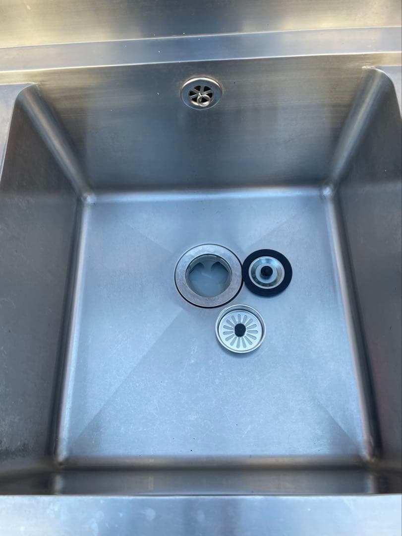 業務用 3槽シンク 3口蛇口付き 混合水栓付き 幅1500×奥600×高さ850