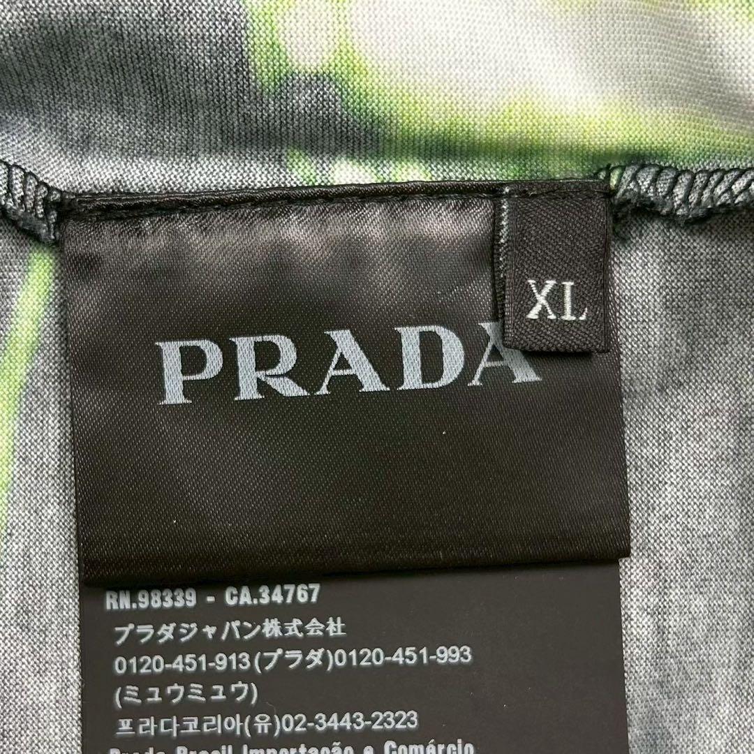 美品　19FW プラダ　半袖Tシャツ　ネオングラフィック柄　ブラック XL