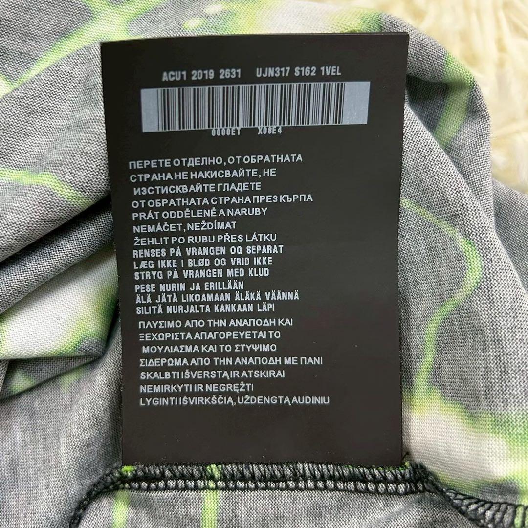 美品　19FW プラダ　半袖Tシャツ　ネオングラフィック柄　ブラック XL