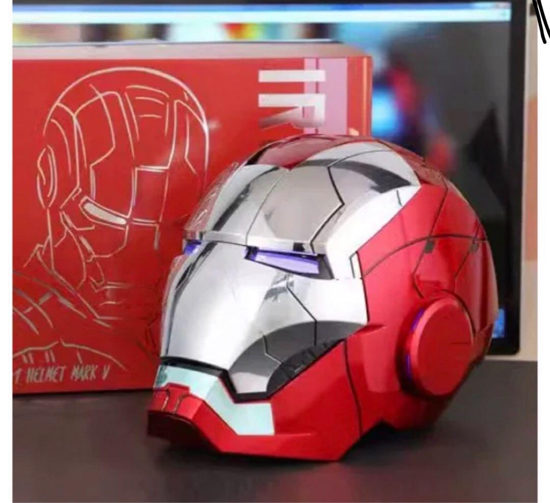 新品AUTOKINGアイアンマン マーク5 MK5 ヘルメット マスク 銀