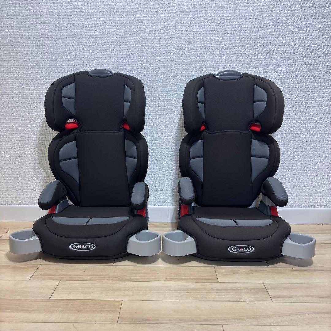 美品 GRACO ジュニアシート ジュニアプラス 2個セット ブラック　グレー