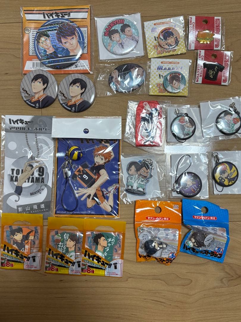 ハイキュー　まとめ売り　影山　及川　ラバスト　フィギュア　缶バッジ