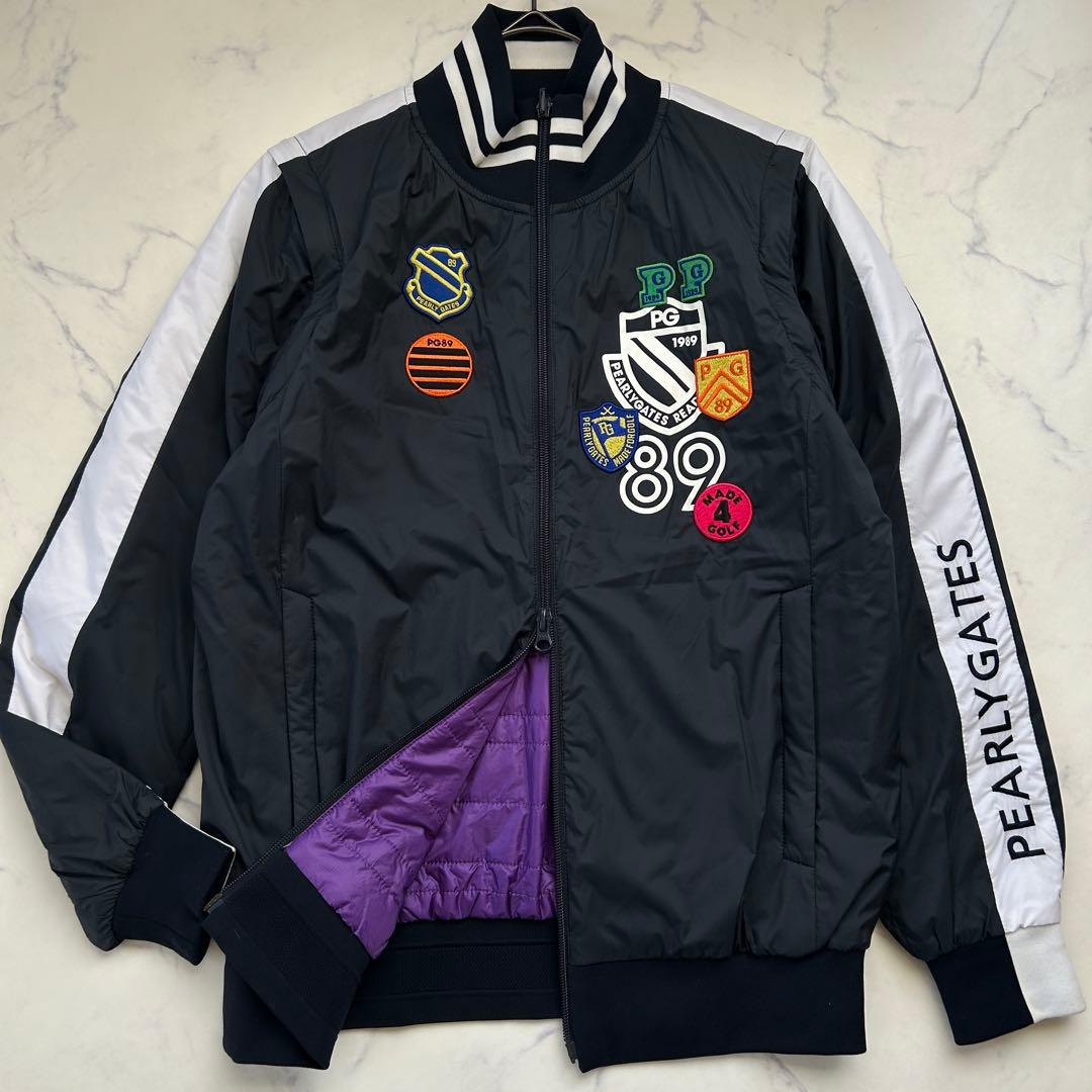 美品 パーリーゲイツ 4ウェイ ブルゾン リバーシブル カタログ掲載商品 ロゴ
