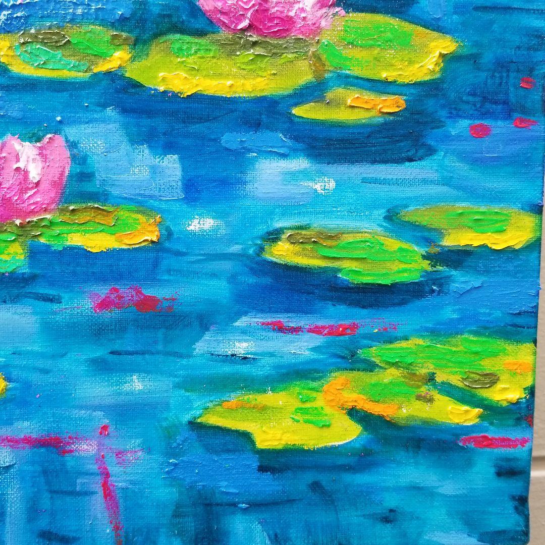 油絵　専用　おだやかな睡蓮の池
