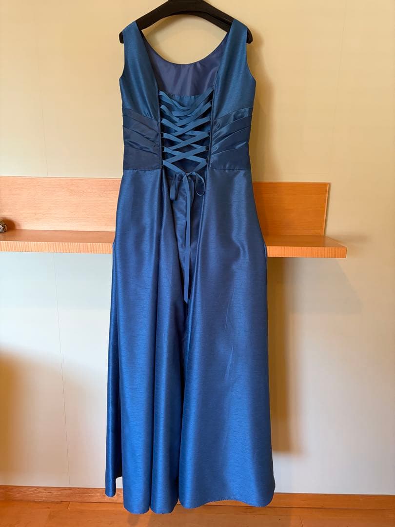 Aimer エメ ブルー シャンタンロングドレス