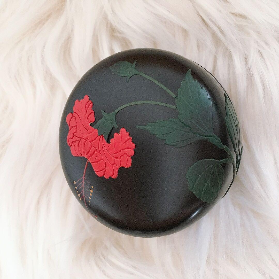 茶道具　棗 黒漆塗 椿蒔絵茶道具 漆器　うるし塗　沖縄工芸品 琉球漆器