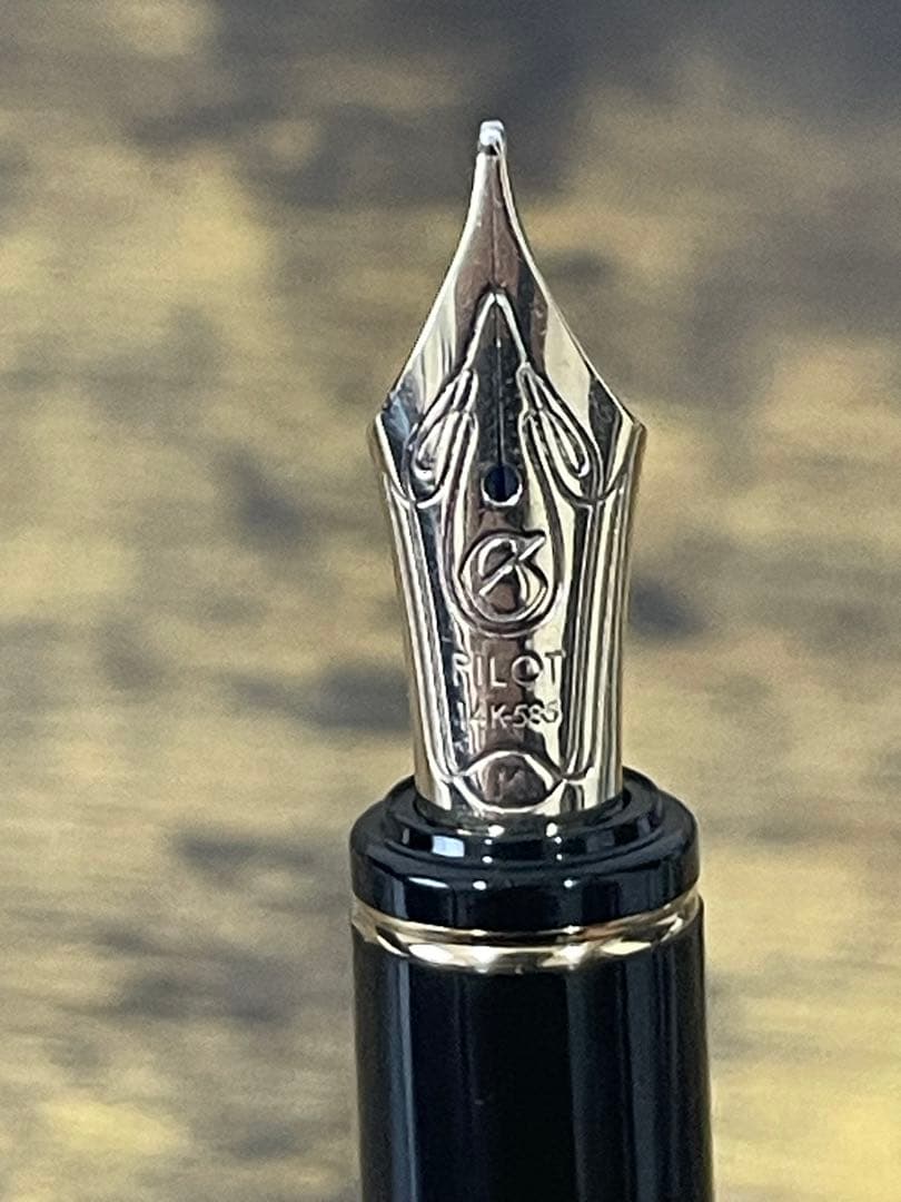 試し書きのみ　パイロット　グランセ　14金 M マーブル　刻印　旧型　万年筆